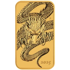 2025 Australia 1 oz Gull Dragon Coinbar BU M/Kapsel