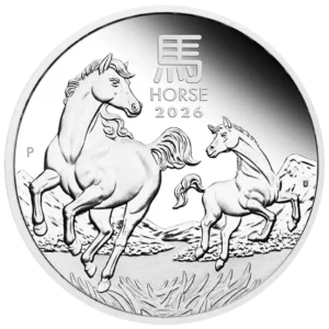 2026 Australia 1/2 oz Sølv Lunar S3 Year of the Horse Proof M/Etui & COA "Forhåndssalg"