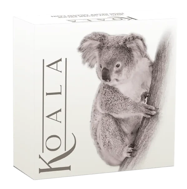 2025 Australia 5 oz Sølv Koala Proof HR Gilded M/Etui & COA "Forhåndssalg" - Bilde 5