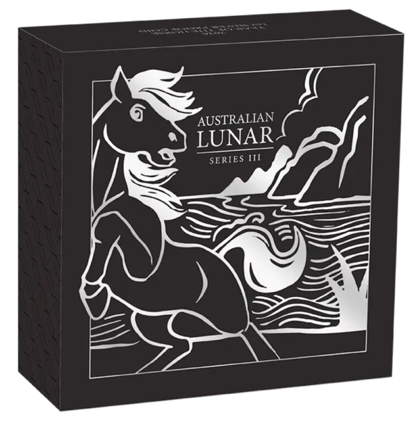 2026 Australia 1 oz Sølv Lunar S3 Year of the Horse Proof M/Etui & COA "Forhåndssalg" - Bilde 4