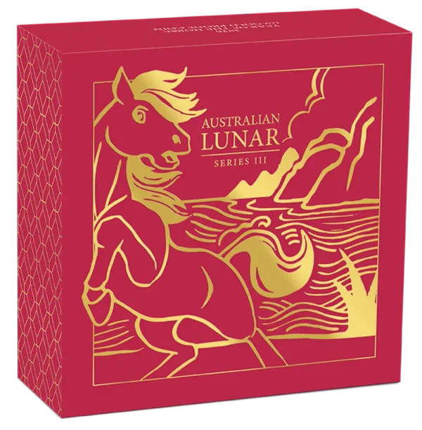 2026 Australia 1 oz Gull Lunar S3 Year of the Horse Proof M/Etui & COA "Forhåndssalg" - Bilde 5