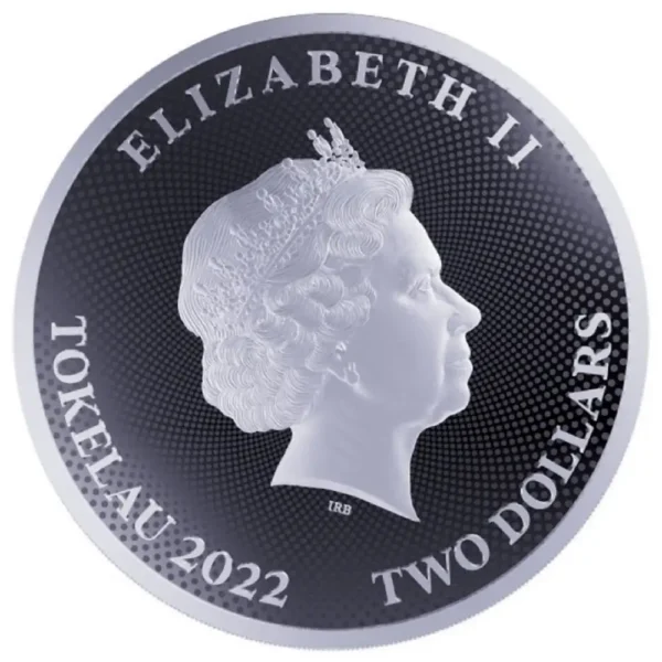 2022 Tokelau 1 oz Sølv Hibernia Anmerkning M/Kapsel - Bilde 2