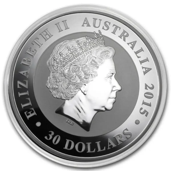 XXXX Australia 1 Kilo Sølv Kookaburra Anmerkning M/Kapsel - Bilde 2