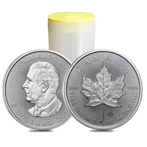 2026 Canada 1 oz Sølvmynter Maple Leaf BU i Tube (25 oz)