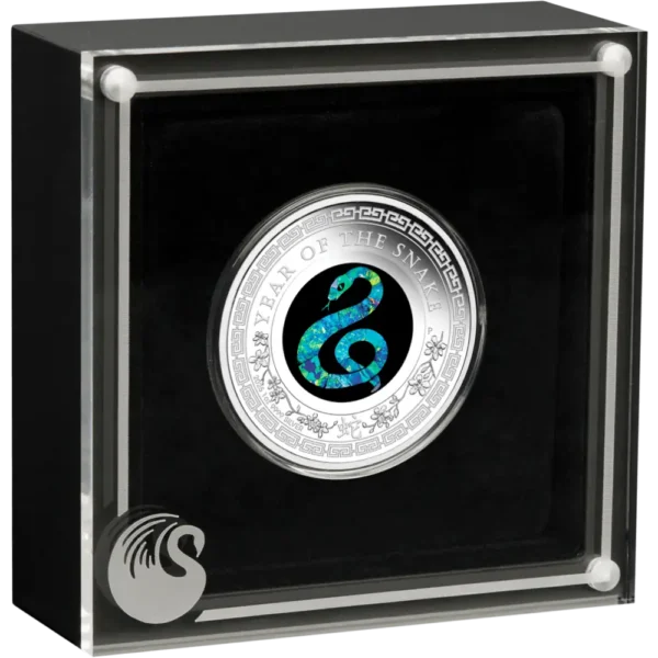 2025 Australia 1 oz Sølv Lunar Opal Series - Year of the Snake Proof M/Etui & COA - Bilde 4