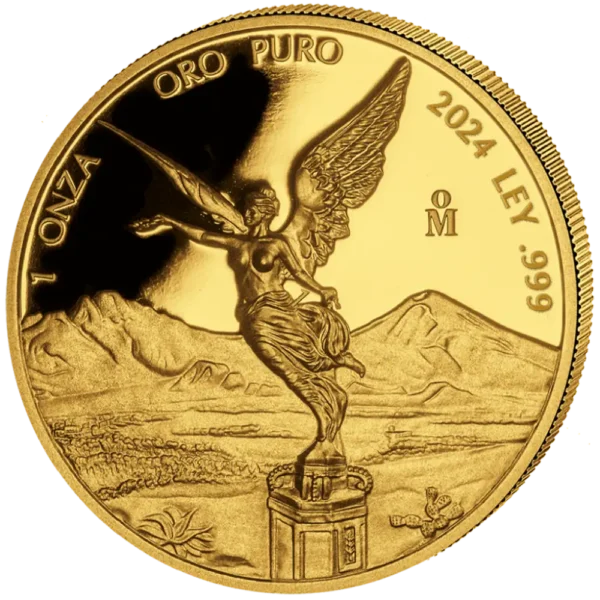 2024 Mexico 1,9 oz Gull 5 Coin Gold Libertad Proof Sett M/Etui & COA - Bilde 2