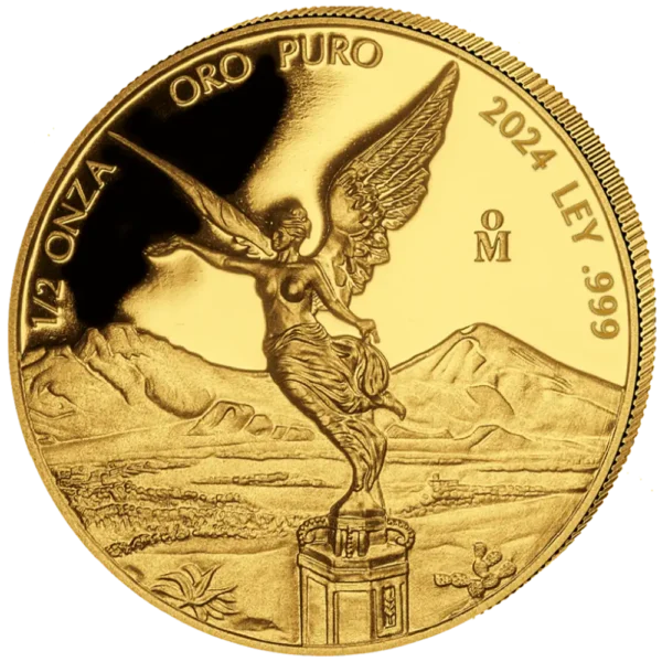 2024 Mexico 1,9 oz Gull 5 Coin Gold Libertad Proof Sett M/Etui & COA - Bilde 4