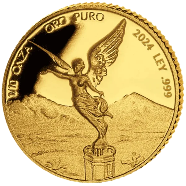 2024 Mexico 1,9 oz Gull 5 Coin Gold Libertad Proof Sett M/Etui & COA - Bilde 6