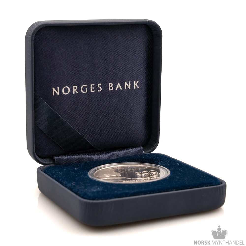 2014 Norge 1/2 oz Sølvmynt 200 Kroner Grunnloven 200 År Proof M/Etui & COA - Bilde 3