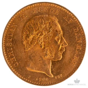 1900 Danmark 20 Kroner 8,06 gram Gull Kv 01 M/Kapsel & Garantibevis