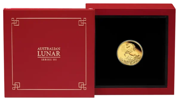 2026 Australia 1/10 oz Gull Lunar S3 Year of the Horse Proof M/Etui & COA "Forhåndssalg" - Bilde 3