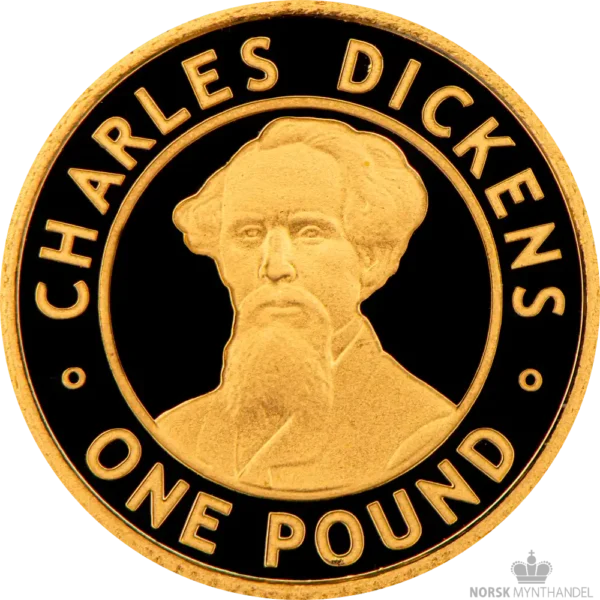2006 Alderney 1/25 oz Gull Charles Dickens Proof M/Kapsel