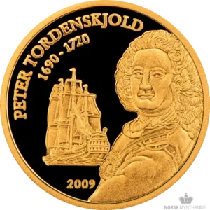 2009 Palau 1/25 oz Gull Peter Tordenskjold Proof M/Kapsel