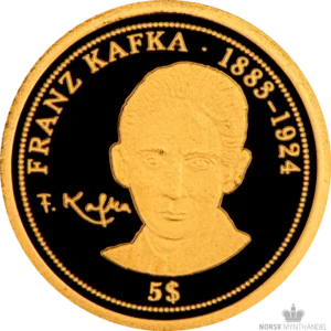 2008 Nauru 0.5 Gram Gull Franz Kafka Proof M/Kapsel