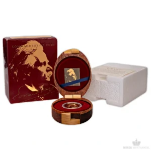 1993 Norge 1/2 oz Gullmynt 1500 Kroner Edvard Grieg 150 år Proof M/Etui & Garantibevis