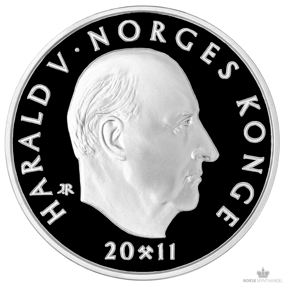 2011 Norge 1/2 oz Sølvmynt 200 Kroner Ski-VM Oslo Proof M/Kapsel - Bilde 2