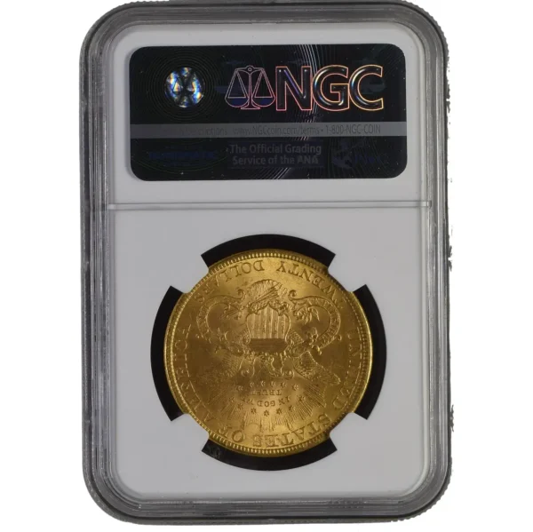 1897 USA 20$ 0.9675 oz Gull Liberty Head Double Eagle MS62 NGC - Bilde 2