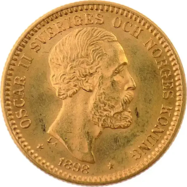 1898 Sverige 20 Kronor 8,06 gram Gull Kv 0/01 M/Saflip & Garantibevis - Bilde 2