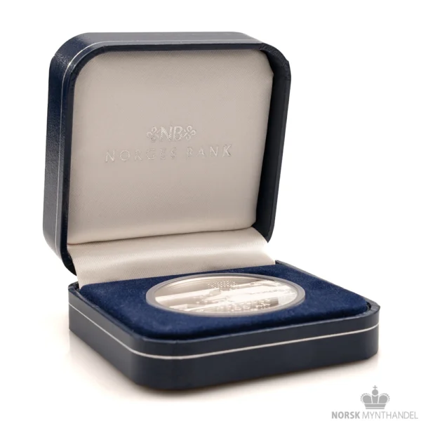 2005 Norge 1 oz Sølv 100 Kroner Hundreårsmynten Nr. 3 Proof M/Etui & COA - Bilde 4