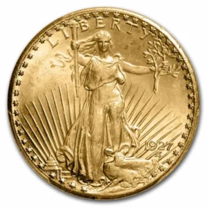 1927 USA 20$ 0.9675 oz Gull Saint Gaudens Double Eagle VF M/Air-tite kapsel