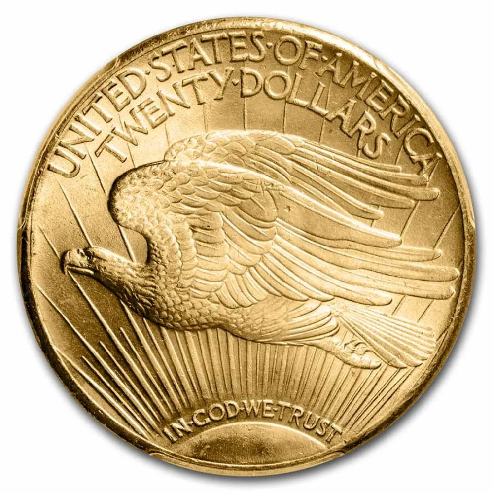 1927 USA 20$ 0.9675 oz Gull Saint Gaudens Double Eagle VF M/Air-tite kapsel - Bilde 2