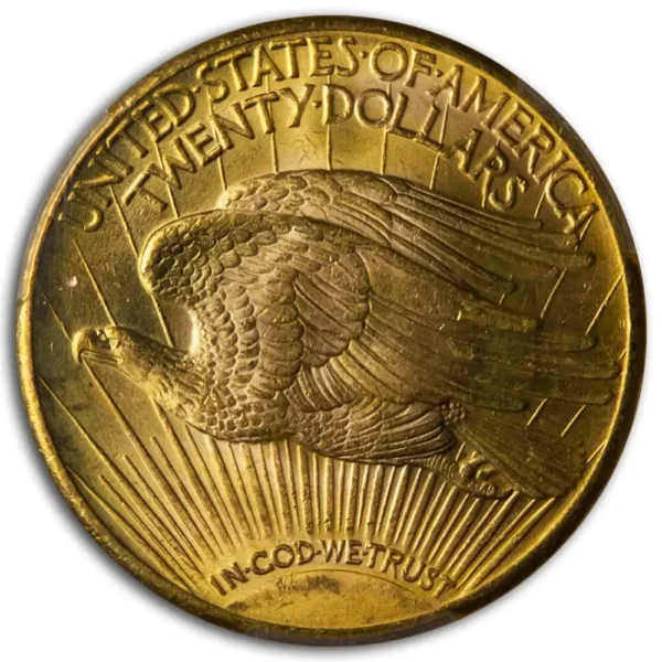 1928 USA 20$ 0.9675 oz Gull Saint Gaudens Double Eagle AU M/Air-tite kapsel - Bilde 2