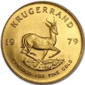 1979 Sør-Afrika 1 oz Gull Krugerrand Anmerkning M/Air-tite kapsel