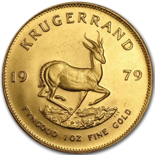 1979 Sør-Afrika 1 oz Gull Krugerrand Anmerkning M/Air-tite kapsel