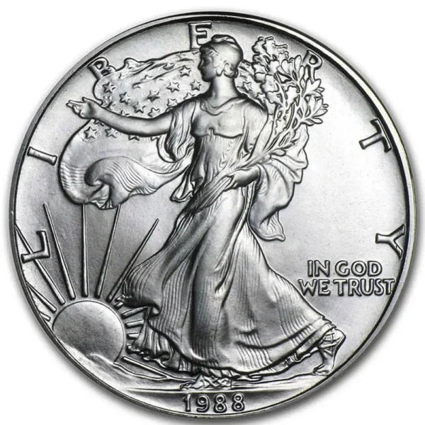 1988 USA 1 oz Sølv American Silver Eagle Anmerkning