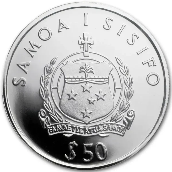 1988 Samoa 1 oz Palladium Kon-Tiki Proof M/Kapsel - Bilde 2