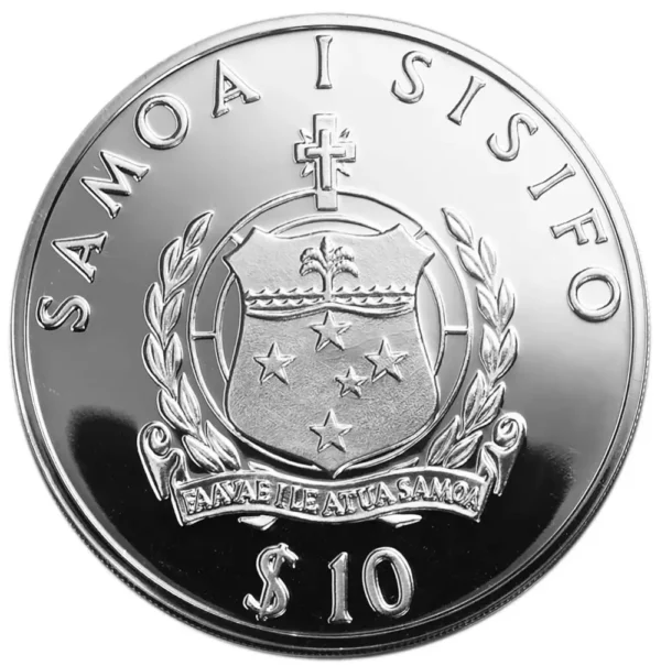 1988 Samoa 1 oz Sølv Kon-Tiki Proof M/Kapsel - Bilde 2