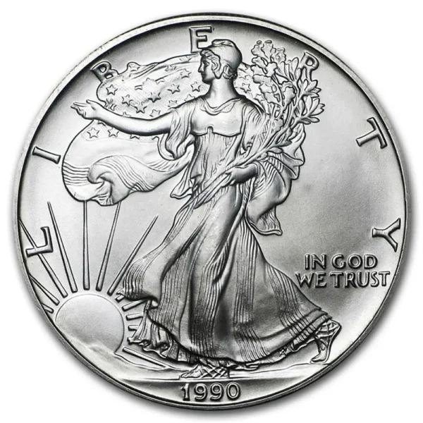 1990 USA 1 oz Sølv American Silver Eagle Anmerkning
