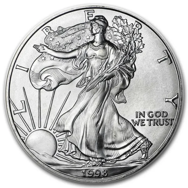 1998 USA 1 oz Sølv American Silver Eagle Anmerkning