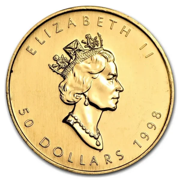 1998 Canada 1 oz Gull Maple Leaf Anmerkning M/Air-tite kapsel - Bilde 2