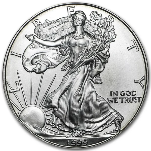 1999 USA 1 oz Sølv American Silver Eagle Anmerkning