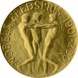 2001 Norge 1/2 oz Gull 1500 Kroner Nobels Fredspris 100 år Proof M/Kapsel