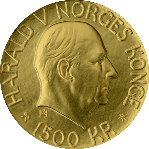 2001 Norge 1/2 oz Gull 1500 Kroner Nobels Fredspris 100 år Proof M/Kapsel - Bilde 2