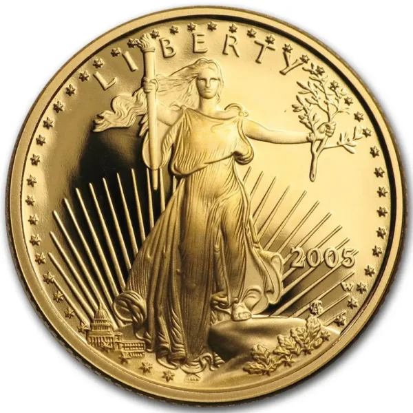 2005-W USA 1/4 oz Gull American Gold Eagle Proof M/Kapsel