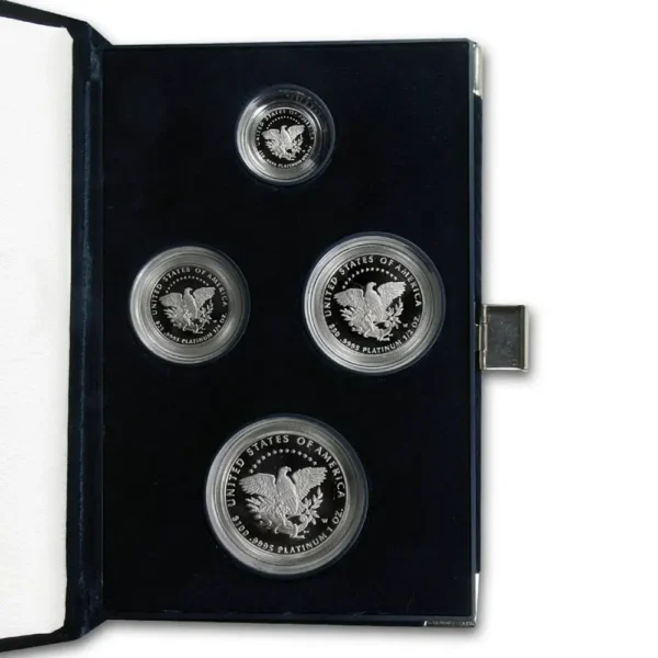 2005 USA 1,85 oz Platina American Platinum Eagle Set Proof M/Etui & COA - Bilde 4