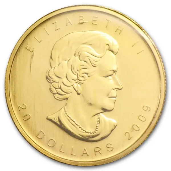2009 Canada 1/2 oz Gull Maple Leaf Anmerkning M/Air-tite kapsel - Bilde 2