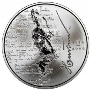 2009 Norge 1/2 oz Sølvmynt 200 Kroner Hamsun 150 År Proof M/Etui & COA