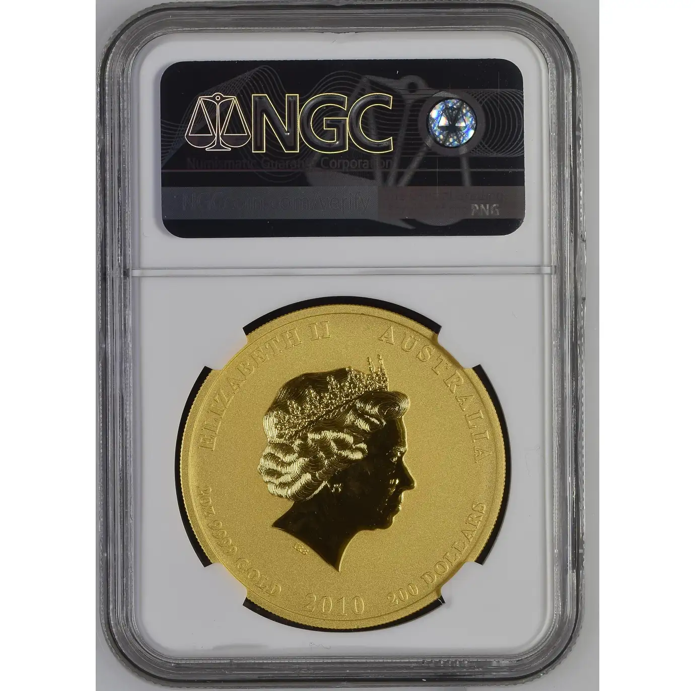 2010 Australia 2 oz Gull Lunar S2 Year of the Dragon NGC MS70 - Bilde 4