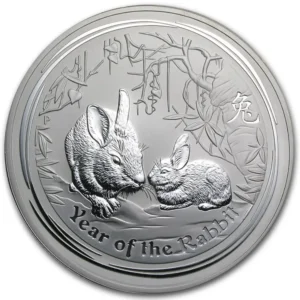 2011 Australia 1 Kilo Sølv Lunar S2 Year of the Rabbit BU M/Kapsel