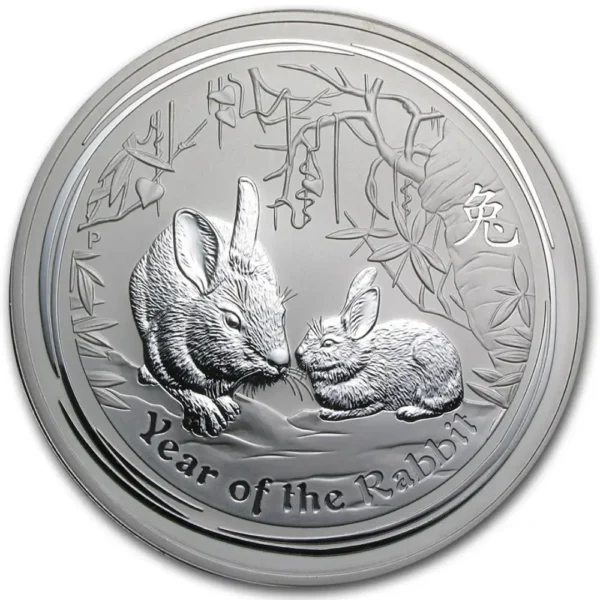 2011 Australia 1 Kilo Sølv Lunar S2 Year of the Rabbit BU M/Kapsel