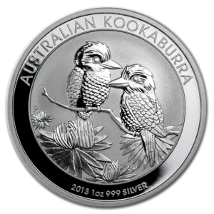 2013 Australia 1 oz Sølv Kookaburra BU M/Air-tite kapsel