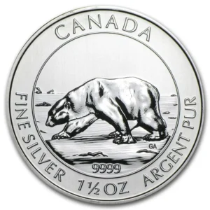 2013 Canada 1,5 oz Sølv Polar Bear Anmerkning M/Kapsel