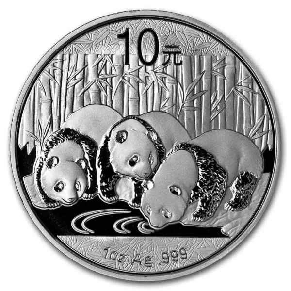 2013 Kina 1 oz Sølv Panda BU M/Kapsel