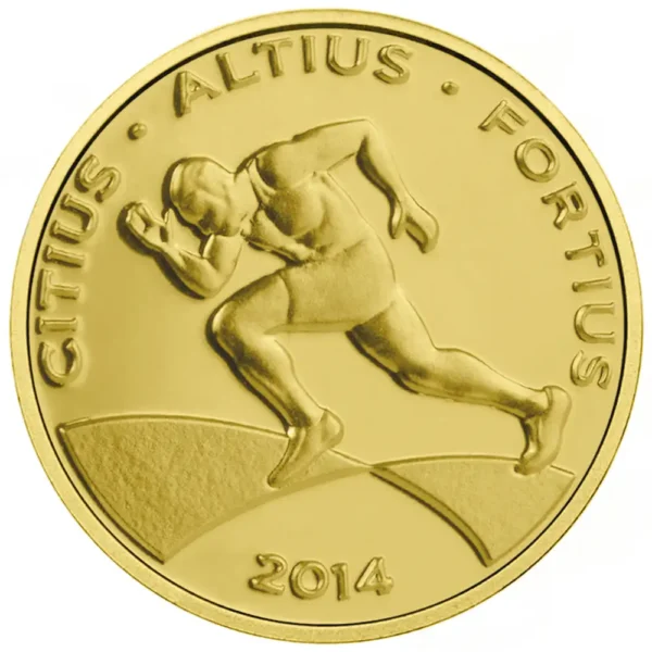2014 Brasil 3,96 gram Gull 10 Reais Olympic Anmerkning M/Kapsel - Bilde 2