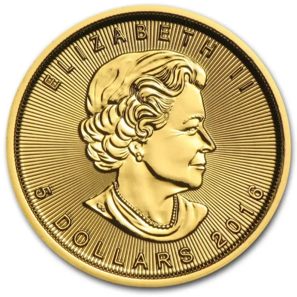 2016 Canada 1/10 oz Gull Maple Leaf Anmerkning M/Air-tite kapsel - Bilde 2