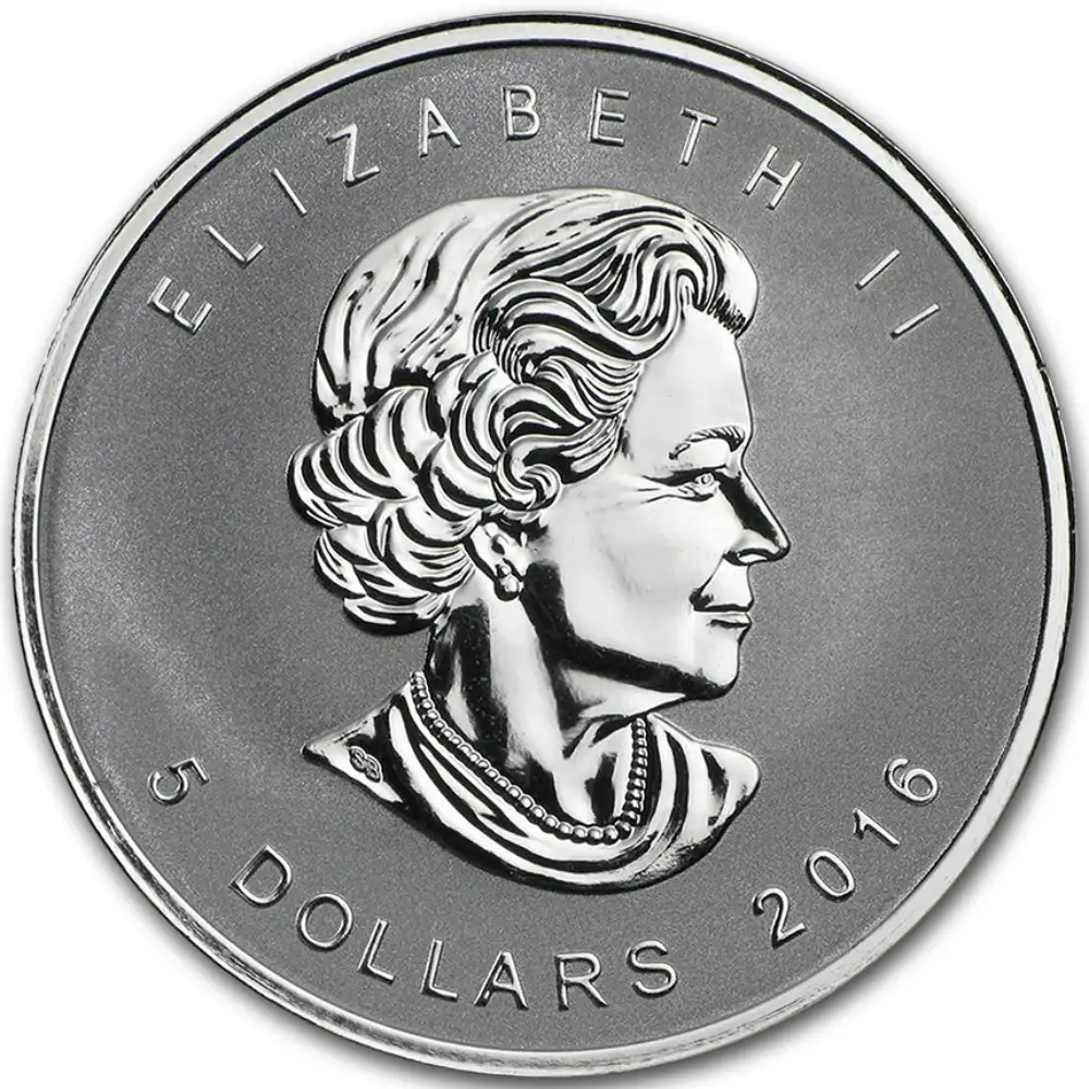 2016 Canada 1 oz Sølv Maple Leaf Ying Yang Privy Melkeflekker M/Kapsel - Bilde 2